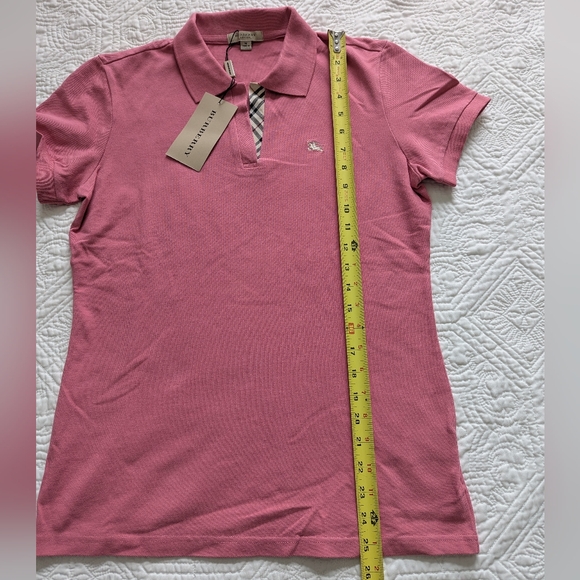 Burberry Pink Short Sleeve Polo Shirt - Picture 4 of 9